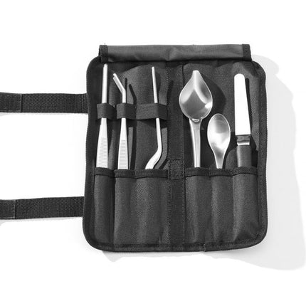 HENDI Anrichteset – 6 Stück – satiniert – 255 × 25 × 100 mm – Produktansicht