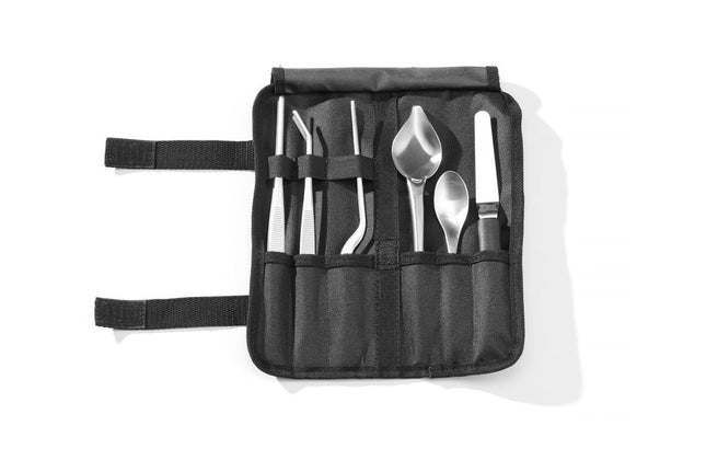 HENDI Anrichteset – 6 Stück – satiniert – 255 × 25 × 100 mm – Produktansicht