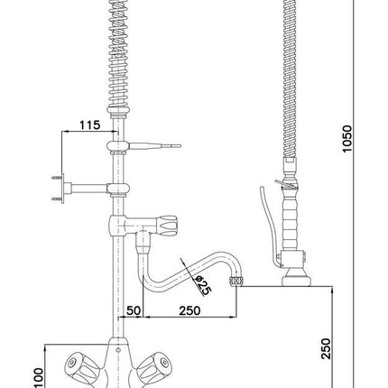 Bartscher Zweigriffmischer 26L-1801B