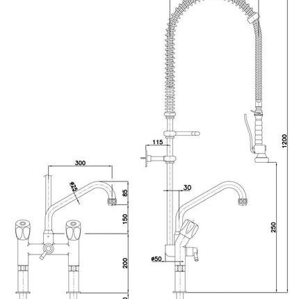 Bartscher Zweigriffmischer 40L-1802B
