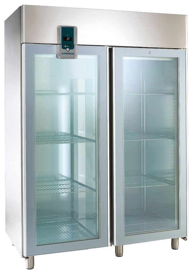 NordCap Glastürkühlschrank KU 1402-G-Z PREMIUM für GN 2/1