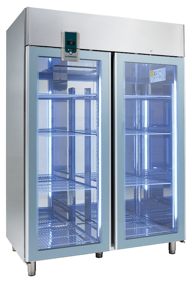 NordCap Glastürkühlschrank KU 1402-G PREMIUM für GN 2/1