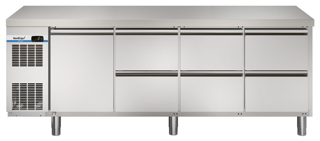 NordCap COOL-LINE Kühltisch KT-CL 2149 1T 6Z mit 1 Tür und 6 Halbschubladen für GN 1/1-150