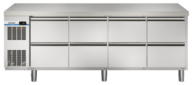 NordCap COOL-LINE Kühltisch KT-CL 2149 8Z mit 8 Halbschubladen für GN 1/1-150
