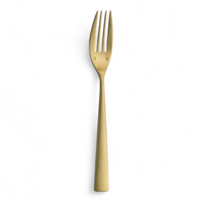 12 Stück Hepp Kuchengabel 4-z.ACCENT PVD Gold geb.