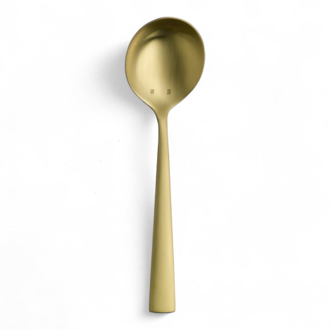 12 Stück Hepp Runder Suppenlöffel ACCENT PVD Gold geb.