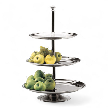 1 Stück Hepp Etagere versilbert 3-tlg. 42 cm Kn 9009