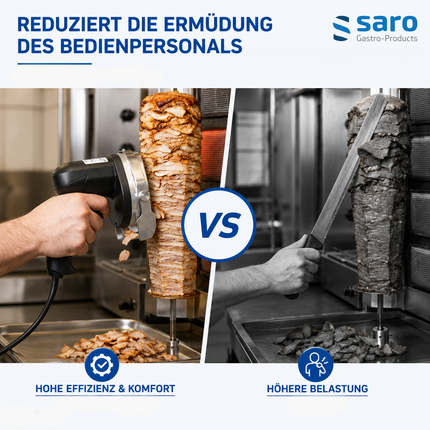Saro Dönermesser / Gyrosmesser Modell ED 100 - Produktinformationen und Vorteile 2