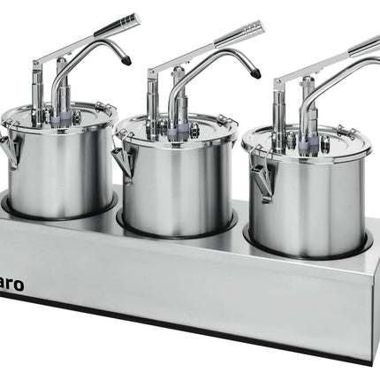 Saro Saucenspender Modell PD-003 3 x 5 ltr Edelstahl