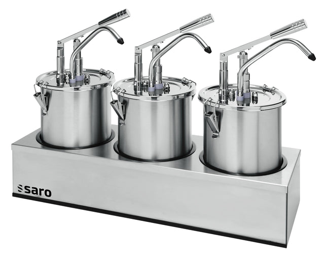 Saro Saucenspender Modell PD-003 3 x 5 ltr Edelstahl