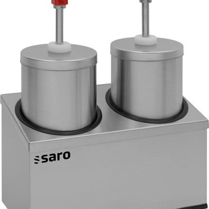 Saro Saucenspender Modell PD-005 Edelstahl Chrom Kunststoff