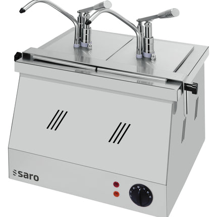 Saro Bainmarie 2X1/4 GN 200 mit Dispenser Modell BM-0214 Edelstahl