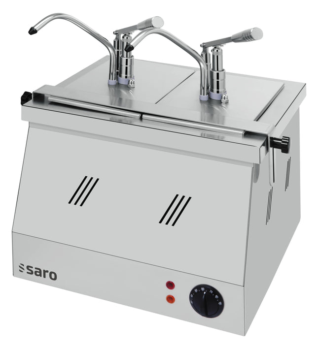 Saro Bainmarie 2X1/4 GN 200 mit Dispenser Modell BM-0214 Edelstahl