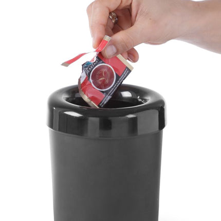 HENDI Tischabfalleimer oder Besteckhalter – Schwarz – Ø 130 × H 160 mm – weitere Produktansicht