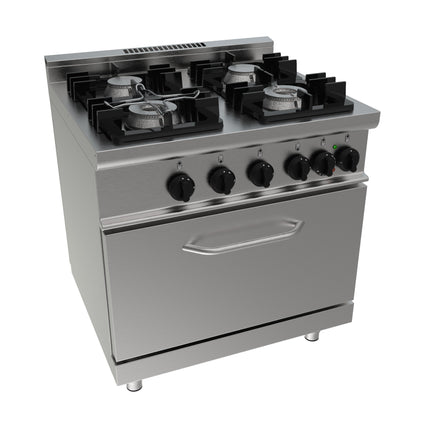 Saro Gasherd mit Elektrobackofen Modell E7/KUPG4LE 5.5 kW