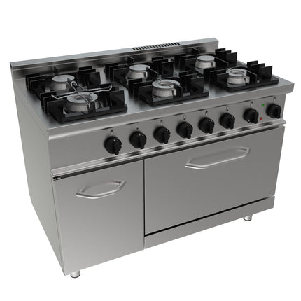 Saro Gasherd mit Elektrobackofen Modell E7/KUPG6LE 5.5 kW