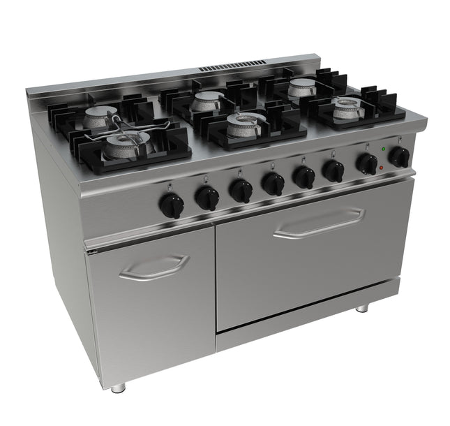 Saro Gasherd mit Elektrobackofen Modell E7/KUPG6LE 5.5 kW