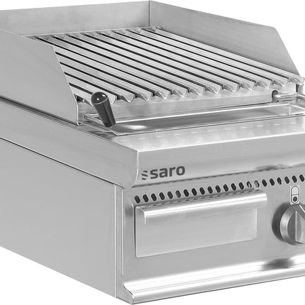 Saro Gas-Lavasteingrill Tischmodell E7/BS1BB Edelstahl