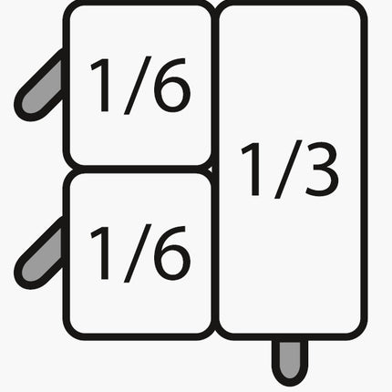 Saro E7/CPCEXB Nudelkorb-Set: 2 x 1/6 GN + 1 x 1/3 GN