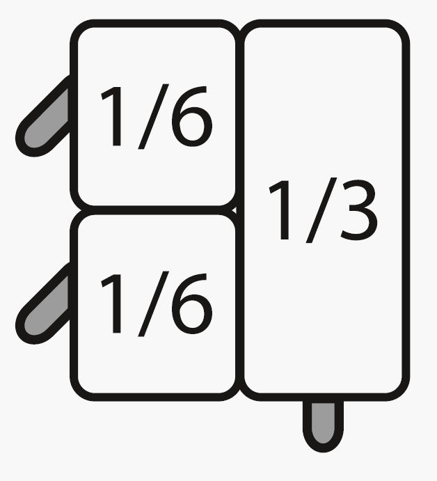 Saro E7/CPCEXB Nudelkorb-Set: 2 x 1/6 GN + 1 x 1/3 GN