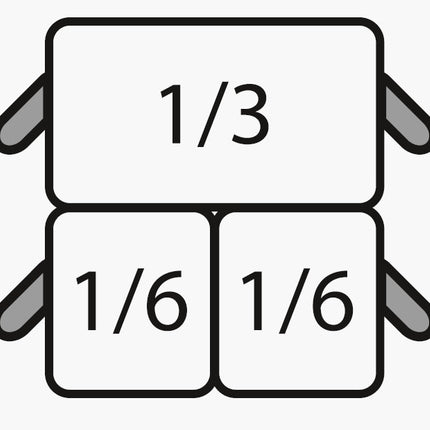 Saro E7/CPCEXF Nudelkorb-Set: 2 x 1/6 GN + 1 x 1/3 GN