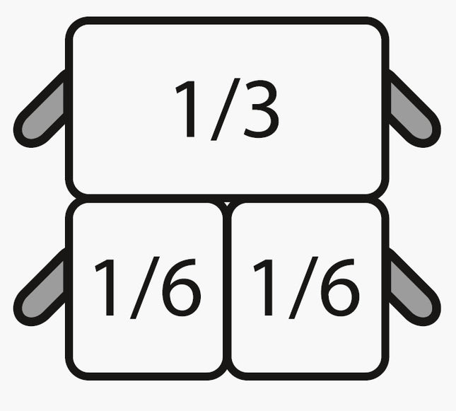 Saro E7/CPCEXF Nudelkorb-Set: 2 x 1/6 GN + 1 x 1/3 GN