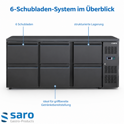 Saro Barkühler mit 3 x 2 Schubladen BC 3100-S6 - Produktinformationen und Vorteile 1