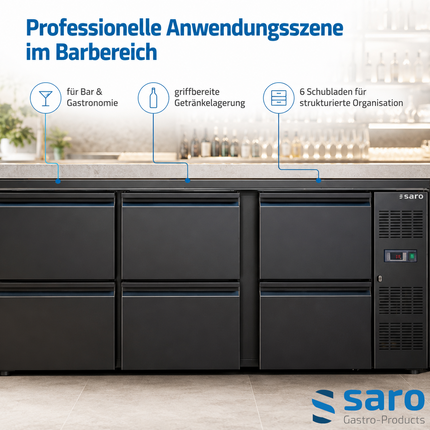 Saro Barkühler mit 3 x 2 Schubladen BC 3100-S6 - Produktinformationen und Vorteile 3