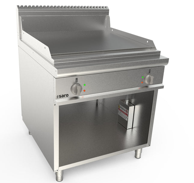Saro Elektrogriddleplatte 800 mm breit Stand glatt Modell LQ / FTG4BAL 12 kW
