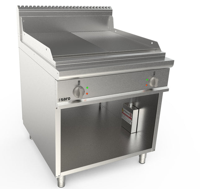 Saro Elektrogriddleplatte 800 mm breit Stand 1/2+ 1/2 Modell LQ / FTG4BAM 12 kW