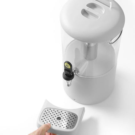 HENDI Saftspender UNIQ – designed by Robert Bronwasser – 8 l – Weiß – 318 × 216 × 532 mm – weitere Produktansicht