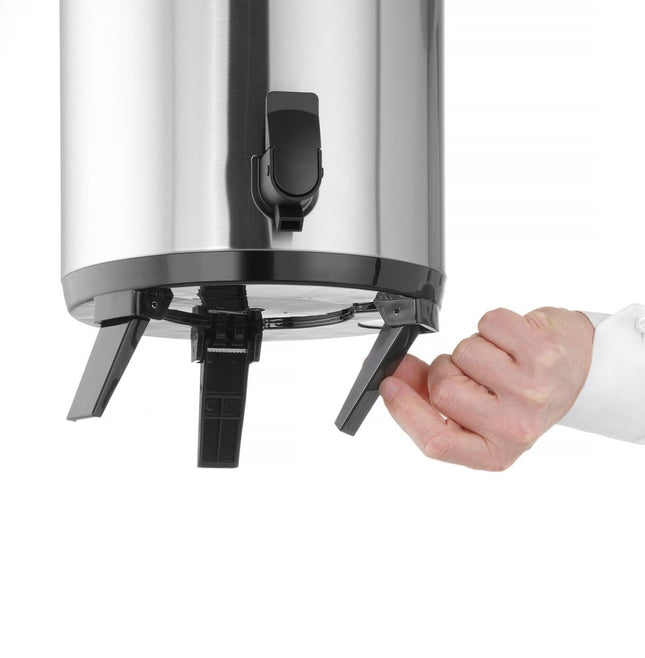 HENDI Getränkespender – 13 – 8 l – Silber – 292 × 266 × H 490 mm  – Produktansicht