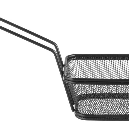 HENDI Miniatur-Frittierkörbe stapelbar – schwarz – 105 × 90 × 60 mm – Produktansicht