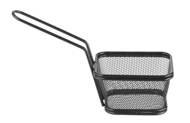 HENDI Miniatur-Frittierkörbe stapelbar – schwarz – 105 × 90 × 60 mm – Produktansicht