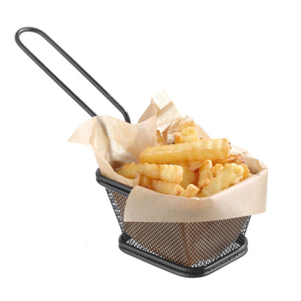 HENDI Miniatur-Frittierkörbe stapelbar – schwarz – 105 × 90 × 60 mm – weitere Produktansicht