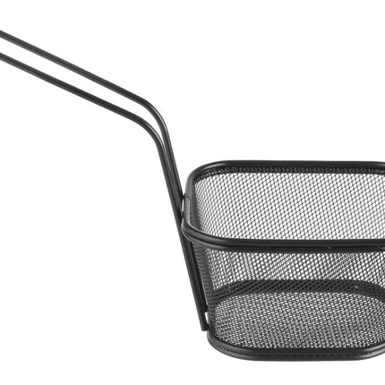 HENDI Miniatur-Frittierkörbe stapelbar – schwarz – 130 × 115 × 80 mm – Produktansicht