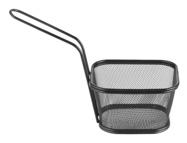 HENDI Miniatur-Frittierkörbe stapelbar – schwarz – 130 × 115 × 80 mm – Produktansicht