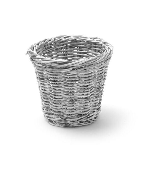 HENDI Snack-Korb – Hellgrau – Ø 130 × H 110 mm – Produktansicht