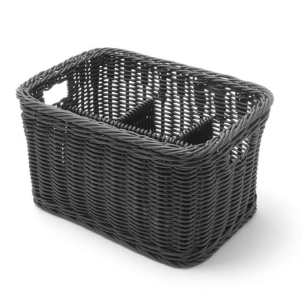 HENDI Besteckkorb – Schwarz – 260 × 180 × 150 mm – Produktansicht