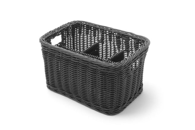 HENDI Besteckkorb – Schwarz – 260 × 180 × 150 mm – Produktansicht