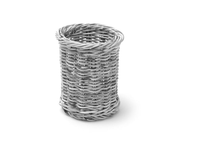 HENDI Besteckkorb – Hellgrau – Ø 100 × H 120 mm – Produktansicht