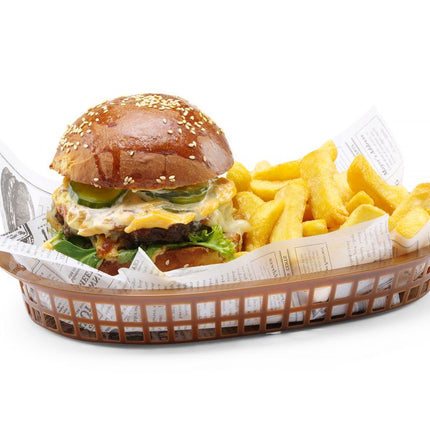 HENDI Servierkörbe im Fastfood-Stil – Braun – 275 × 175 × 38 mm – 6 Stück – weitere Produktansicht