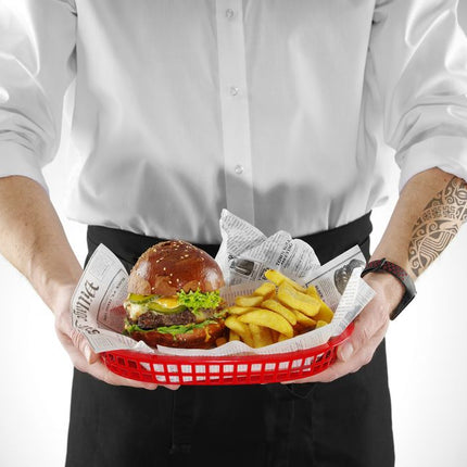 HENDI Servierkörbe im Fastfood-Stil – Rot – 272 × 175 × 38 mm – 6 Stück – weitere Produktansicht
