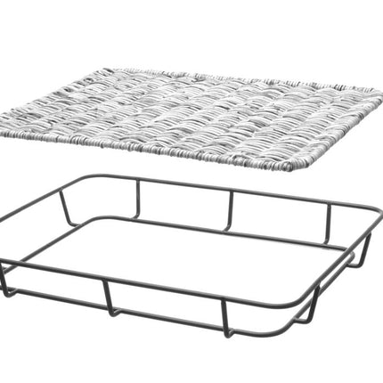 HENDI Brotkorb mit Edelstahlrand – Hellgrau – 400 × 300 × 50 mm – weitere Produktansicht