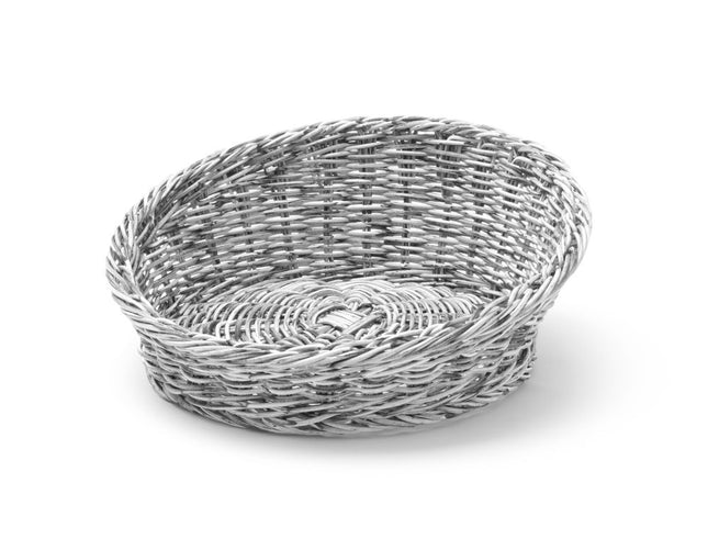 HENDI Brotkorb – rund abgeschrägt – Hellgrau – Ø 310 × H 120 mm – Produktansicht