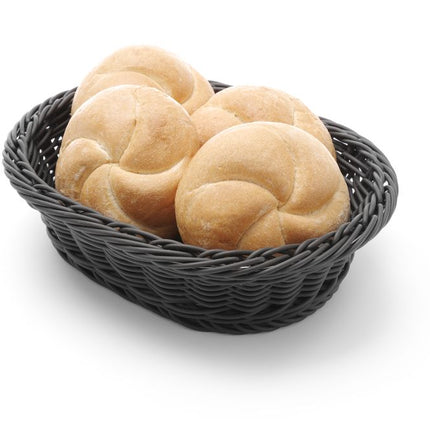 HENDI Brotkorb – oval – Schwarz – 250 × 190 × 65 mm – weitere Produktansicht