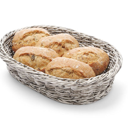 HENDI Brotkorb – oval – Hellgrau – 320 × 230 × 70 mm – weitere Produktansicht