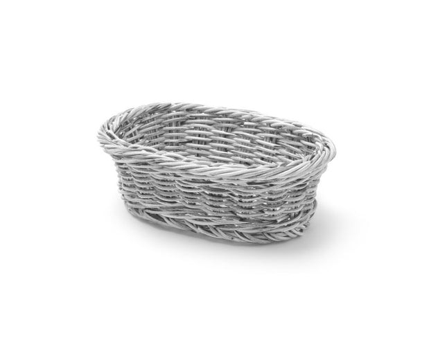 HENDI Brotkorb – oval – Hellgrau – 190 × 120 × 60 mm – Produktansicht