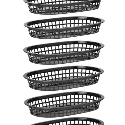 HENDI Servierkörbe im Fastfood-Stil – Schwarz – 272 × 175 × 38 mm – 6 Stück – weitere Produktansicht