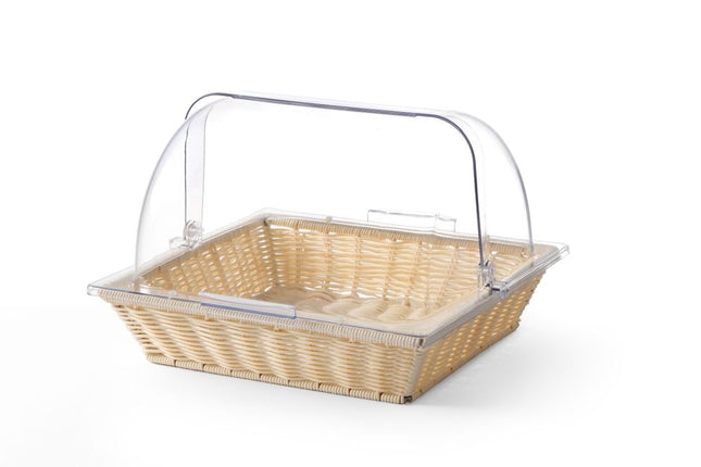 HENDI Brotkorb mit Rolltop-Deckel – Korb und Deckel – GN 2 / 3 – 365 × 335 × 245 mm – Produktansicht